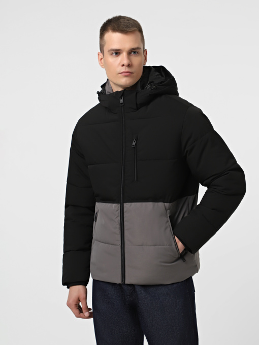 Демісезонна куртка JACK & JONES модель 12278792_Castlerock BLACK BLOCKING Фото