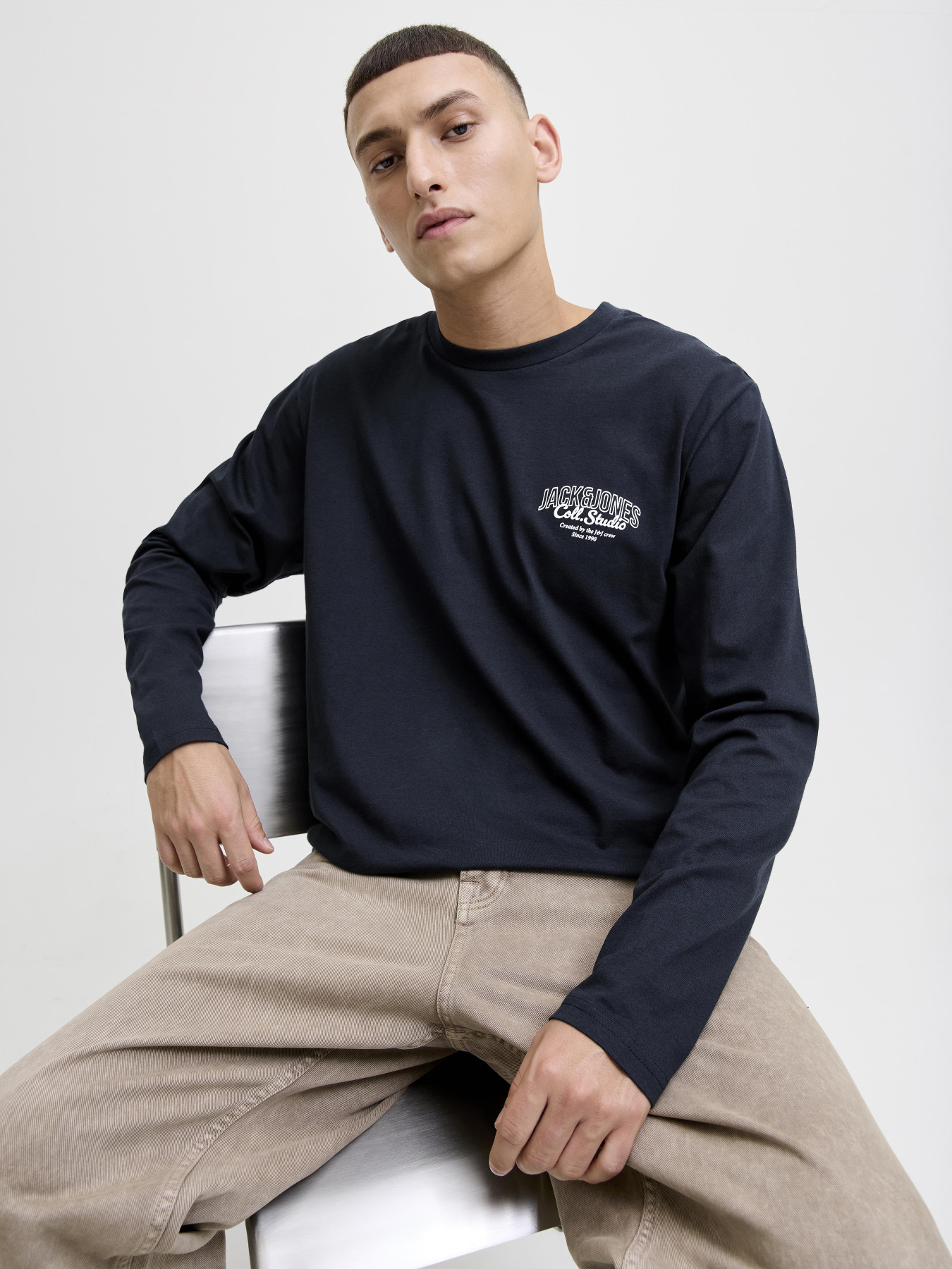 Лонгслів JACK & JONES модель 12278510_Sky Captain Фото