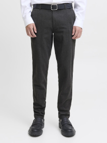 Чіноси JACK & JONES модель 12279659_Dark Grey HERRINGBONE Фото