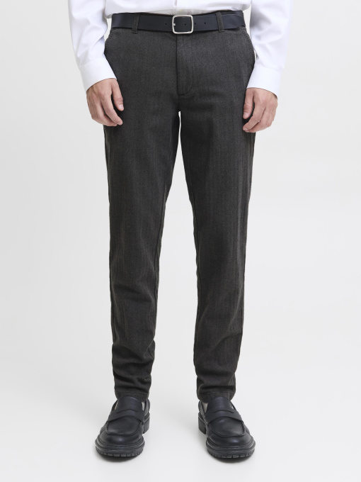 Чіноси JACK & JONES модель 12279659_Dark Grey HERRINGBONE Фото