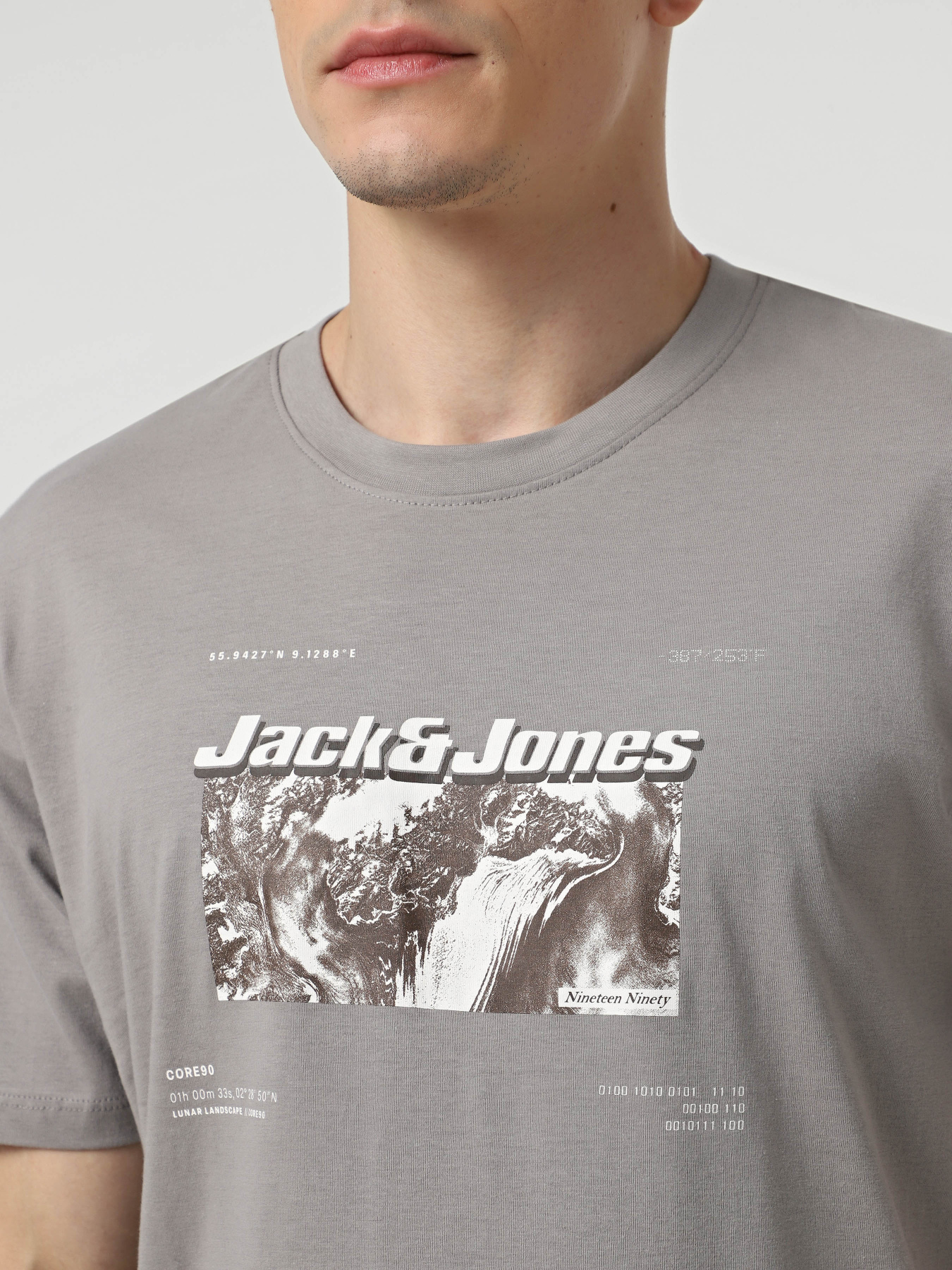 Футболка JACK & JONES модель 12284423_Gray Flannel Фото