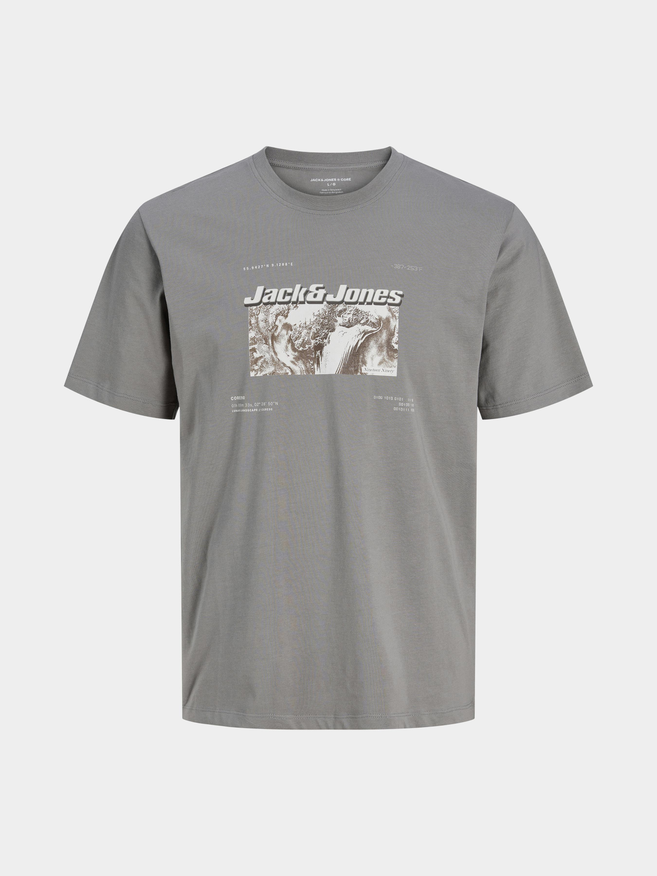 Футболка JACK & JONES модель 12284423_Gray Flannel Фото