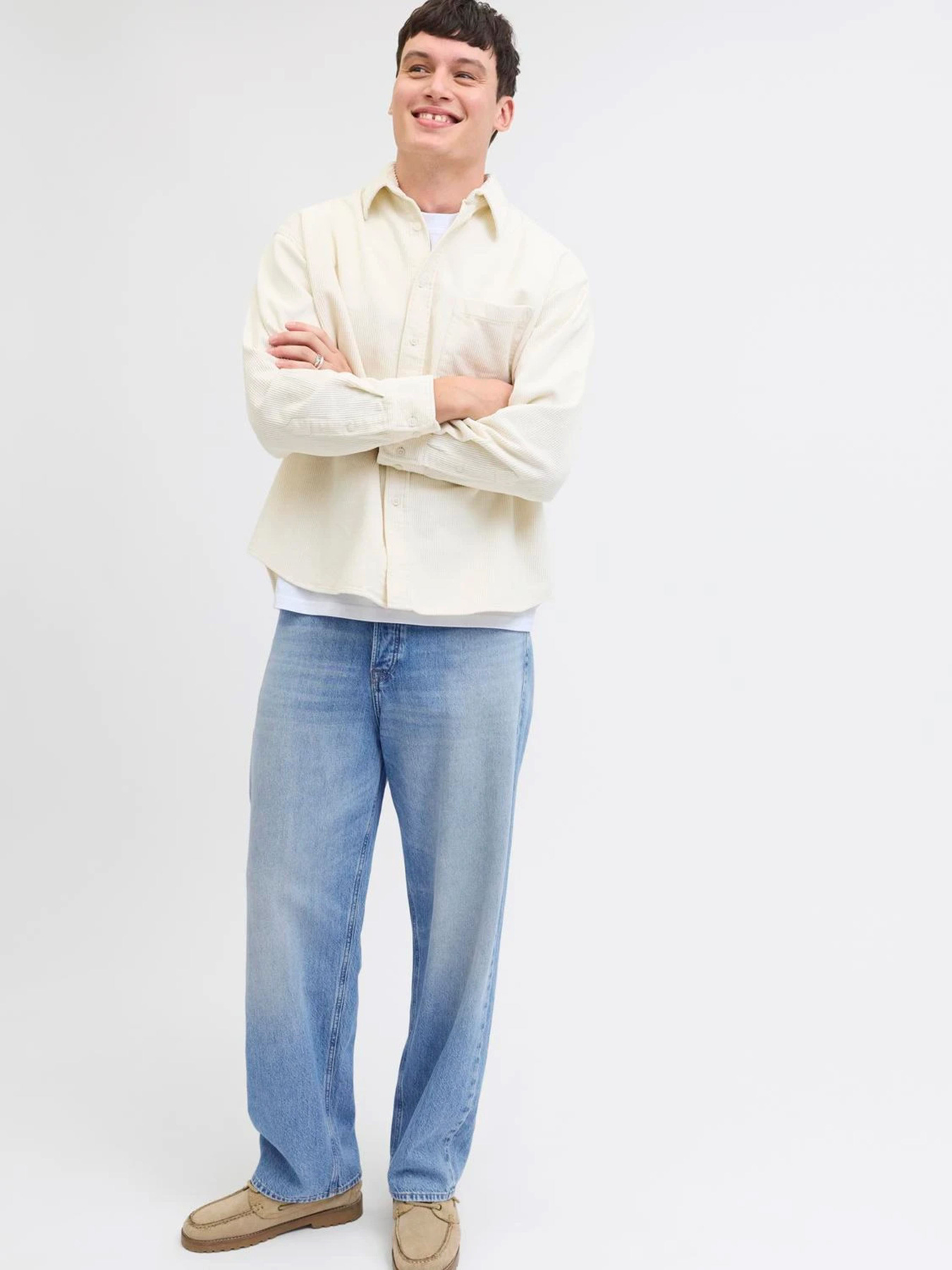 Широкие джинсы JACK & JONES модель 12287743_Blue Denim SDL JJ 2261 Фото