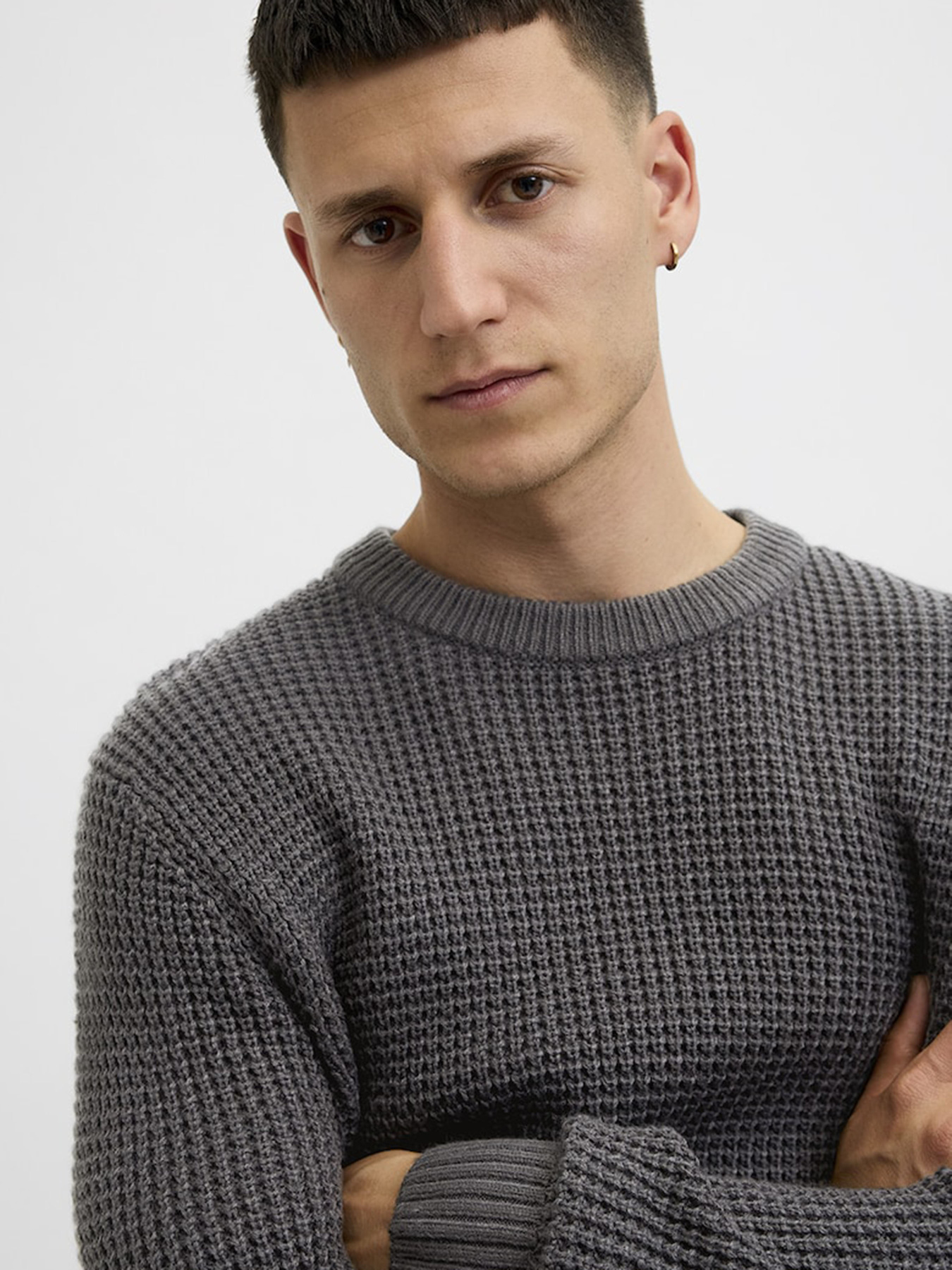 Джемпер JACK & JONES модель 12287594_Asphalt Фото