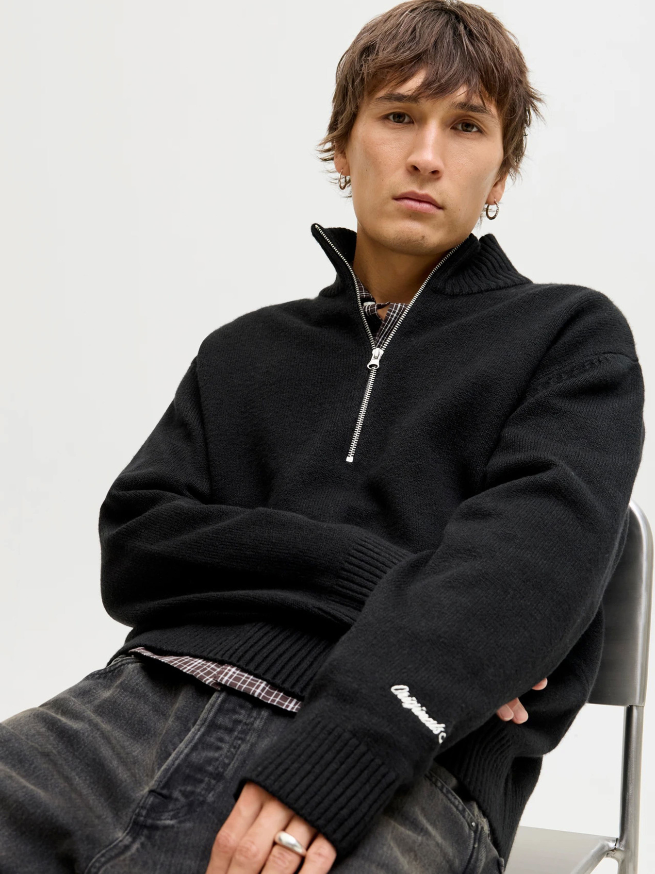 Джемпер JACK & JONES модель 12282749_Black Фото