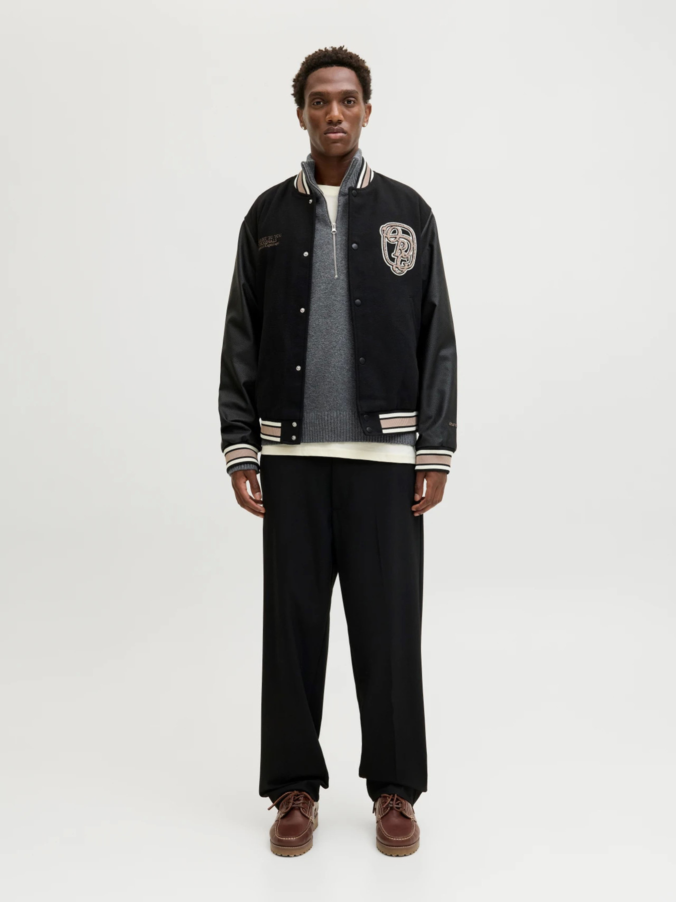 Джемпер JACK & JONES модель 12282749_Dark Grey Melange Фото