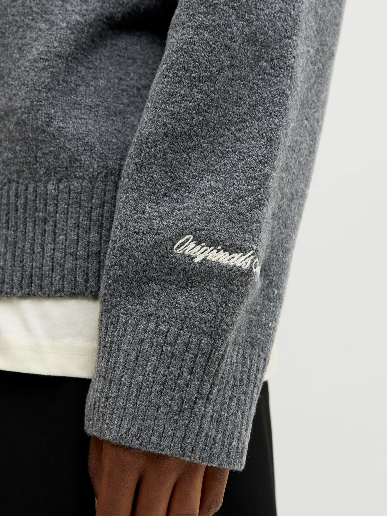 Джемпер JACK & JONES модель 12282749_Dark Grey Melange Фото