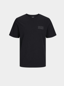 Футболка JACK & JONES модель 12151955_Black Small Print/Black Фото