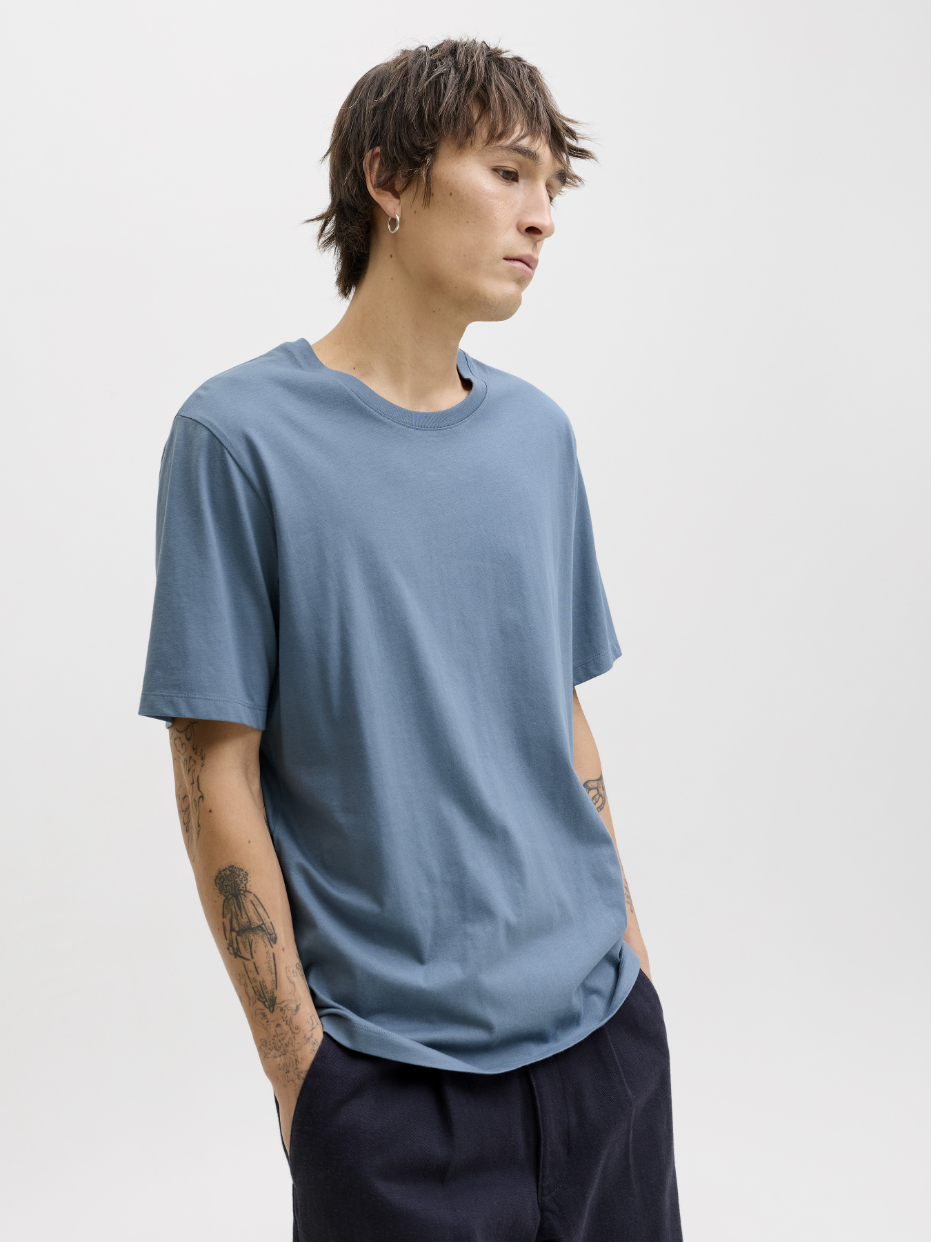 Футболки и поло JACK & JONES ORGANIC BASIC TEE модель 12156101_Blue Mirage Футболки и поло JACK & JONES ORGANIC BASIC TEE модель 12156101_Blue Mirage Фото