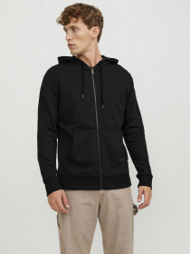 Худі та світшоти JACK & JONES BASIC SWEAT ZIP HOOD модель 12181901_Black REG Фото