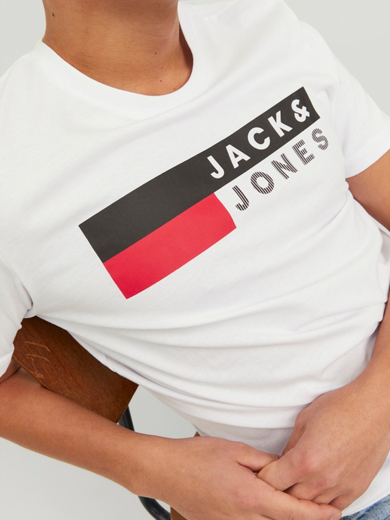 Футболка JACK & JONES модель 12151955_White Футболка JACK & JONES модель 12151955_White Фото