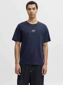 Футболки и поло JACK & JONES CORP GRAPHIC TEE модель 12268415_Navy Blazer Фото