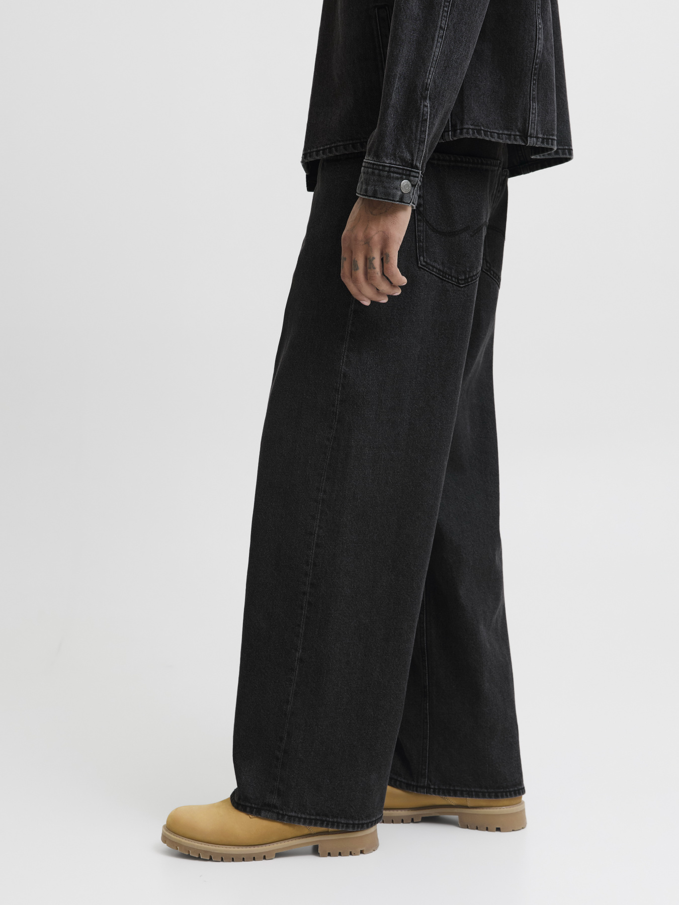 Широкие джинсы JACK & JONES модель 12290248_Black Denim Фото