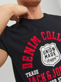 Футболка JACK & JONES модель 12220500_Black Фото