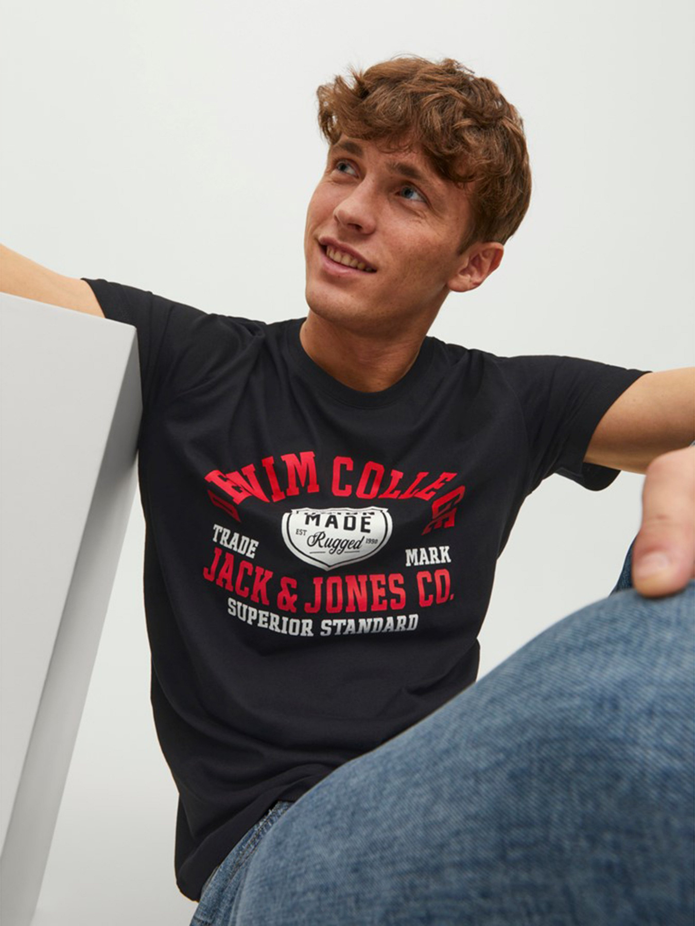 Футболка JACK & JONES модель 12220500_Black Футболка JACK & JONES модель 12220500_Black Фото