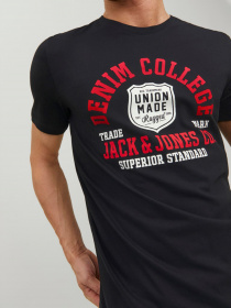 Футболка JACK & JONES модель 12220500_Black Футболка JACK & JONES модель 12220500_Black Фото