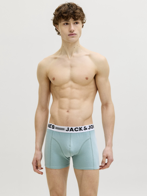Нижнее белье JACK & JONES SENSE TRUNKS модель 12081832_Mineral Blue Blue Mirage - Фото