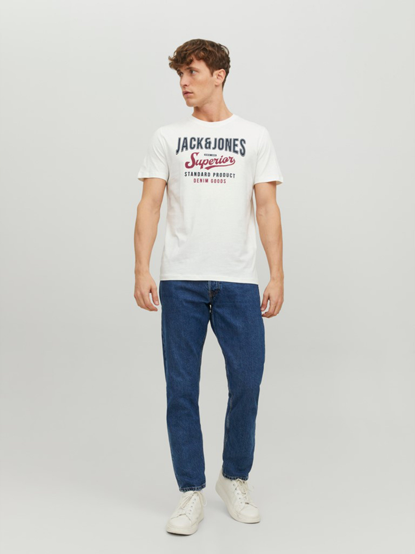 Футболка JACK & JONES модель 12220500_Cloud Dancer Фото