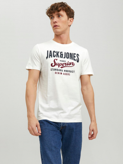 Футболка JACK & JONES модель 12220500_Cloud Dancer Фото