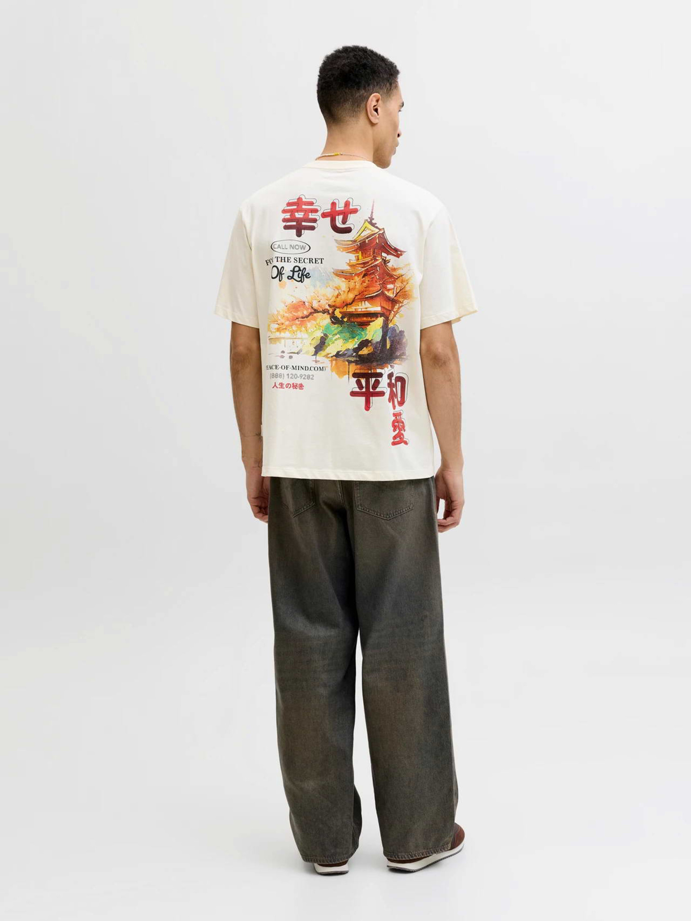 Футболка JACK & JONES модель 12293428_Antique White RED AW Футболка JACK & JONES модель 12293428_Antique White RED AW Фото