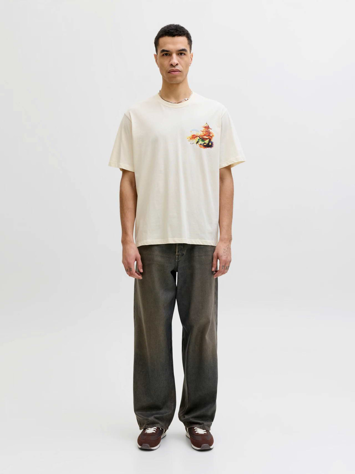 Футболка JACK & JONES модель 12293428_Antique White RED AW Футболка JACK & JONES модель 12293428_Antique White RED AW Фото