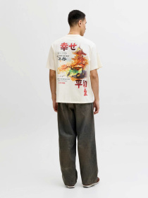 Футболка JACK & JONES модель 12293428_Antique White RED AW Футболка JACK & JONES модель 12293428_Antique White RED AW Фото