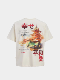 Футболка JACK & JONES модель 12293428_Antique White RED AW Футболка JACK & JONES модель 12293428_Antique White RED AW Фото