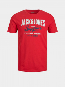 Футболка JACK & JONES модель 12220500_True Red Футболка JACK & JONES модель 12220500_True Red Фото