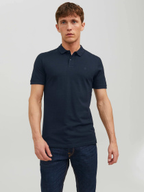 Футболки и поло JACK & JONES BASIC POLO модель 12136516_Navy Blazer SLIM FIT Фото