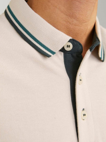 Поло JACK & JONES модель 12136668_Moonbeam PLAY Поло JACK & JONES модель 12136668_Moonbeam PLAY Фото