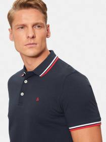 Поло JACK & JONES модель 12136668_Navy Blazer SLIM FIT Поло JACK & JONES модель 12136668_Navy Blazer SLIM FIT Фото