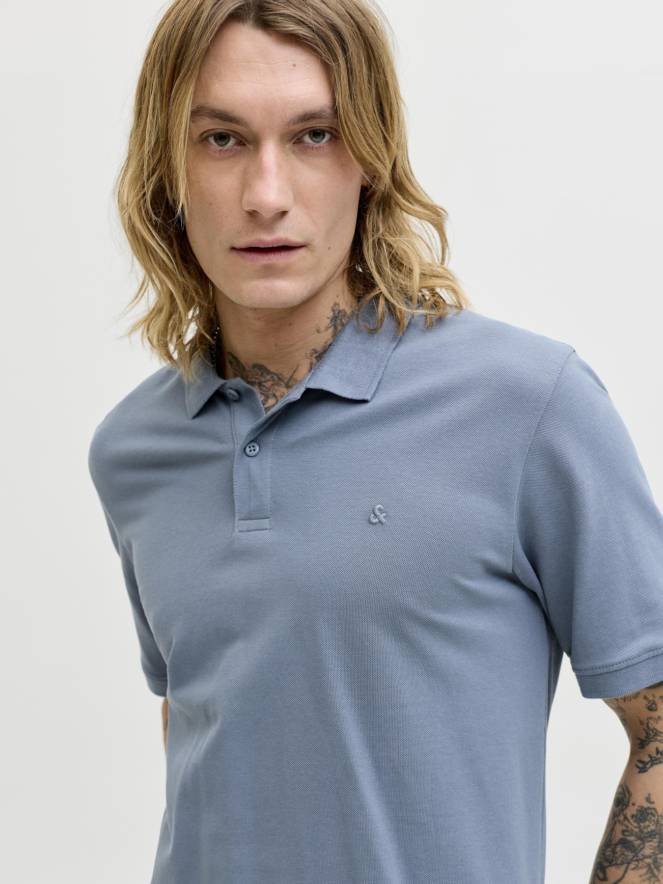 Футболки и поло JACK & JONES BASIC POLO модель 12136516_Blue Mirage Фото