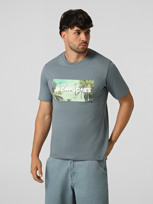 Футболки и поло JACK & JONES INDIANA TEE модель 12288112_Blue Mirage Фото