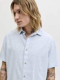 Рубашки JACK & JONES SUMMER LINEN BLEND SHIRT модель 12289160_Celestial Blue Фото
