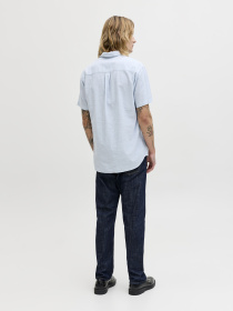 Рубашки JACK & JONES SUMMER LINEN BLEND SHIRT модель 12289160_Celestial Blue Фото