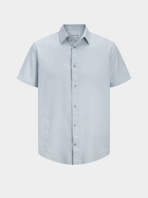 Рубашки JACK & JONES SUMMER LINEN BLEND SHIRT модель 12289160_Celestial Blue Фото