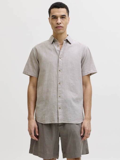 Рубашки JACK & JONES SUMMER LINEN BLEND SHIRT модель 12289160_String Фото