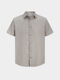 Рубашки JACK & JONES SUMMER LINEN BLEND SHIRT модель 12289160_String Фото