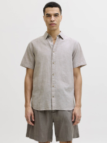 Рубашки JACK & JONES SUMMER LINEN BLEND SHIRT модель 12289160_String Фото