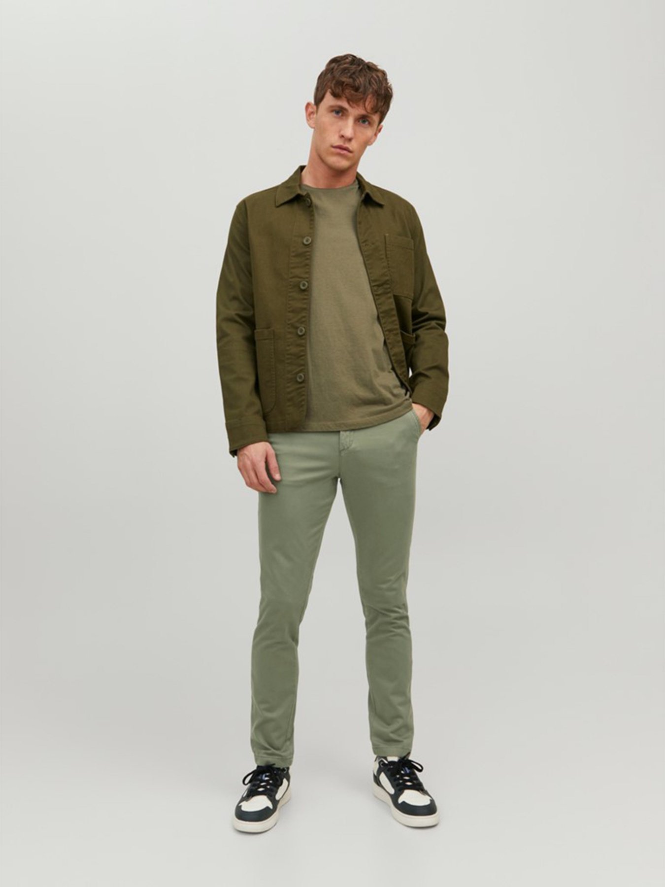 Чиносы JACK & JONES модель 12150148_Deep Lichen Green Фото