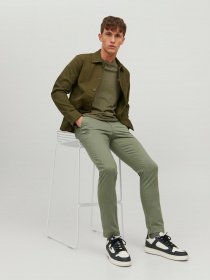 Чиносы JACK & JONES модель 12150148_Deep Lichen Green Фото
