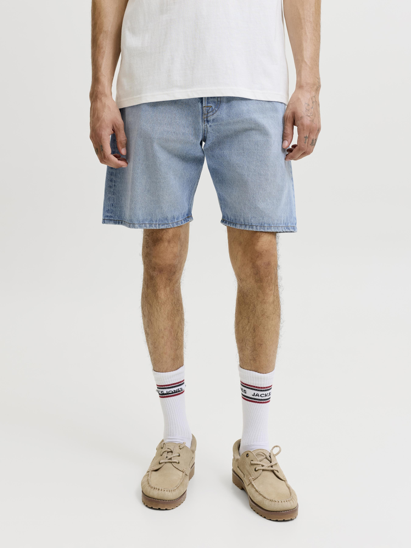Шорты JACK & JONES TONY ORIGINAL SHORTS модель 12290841_Blue Denim LIGHT BLUE Фото