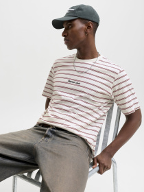Футболки и поло JACK & JONES NORREBRO STRIPE TEE модель 12291021_Cabernet Фото