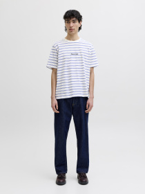 Футболки и поло JACK & JONES NORREBRO STRIPE TEE модель 12291021_Cloud Dancer Фото