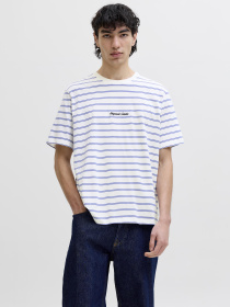 Футболки и поло JACK & JONES NORREBRO STRIPE TEE модель 12291021_Cloud Dancer Фото