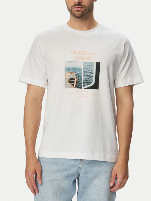 Футболки і поло JACK & JONES NORREBRO PHOTO TEE модель 12291022_Bright White Main2 26 Фото