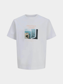 Футболки и поло JACK & JONES NORREBRO PHOTO TEE модель 12291022_Bright White Main2 26 Фото