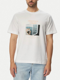 Футболки и поло JACK & JONES NORREBRO PHOTO TEE модель 12291022_Bright White Main2 26 Фото