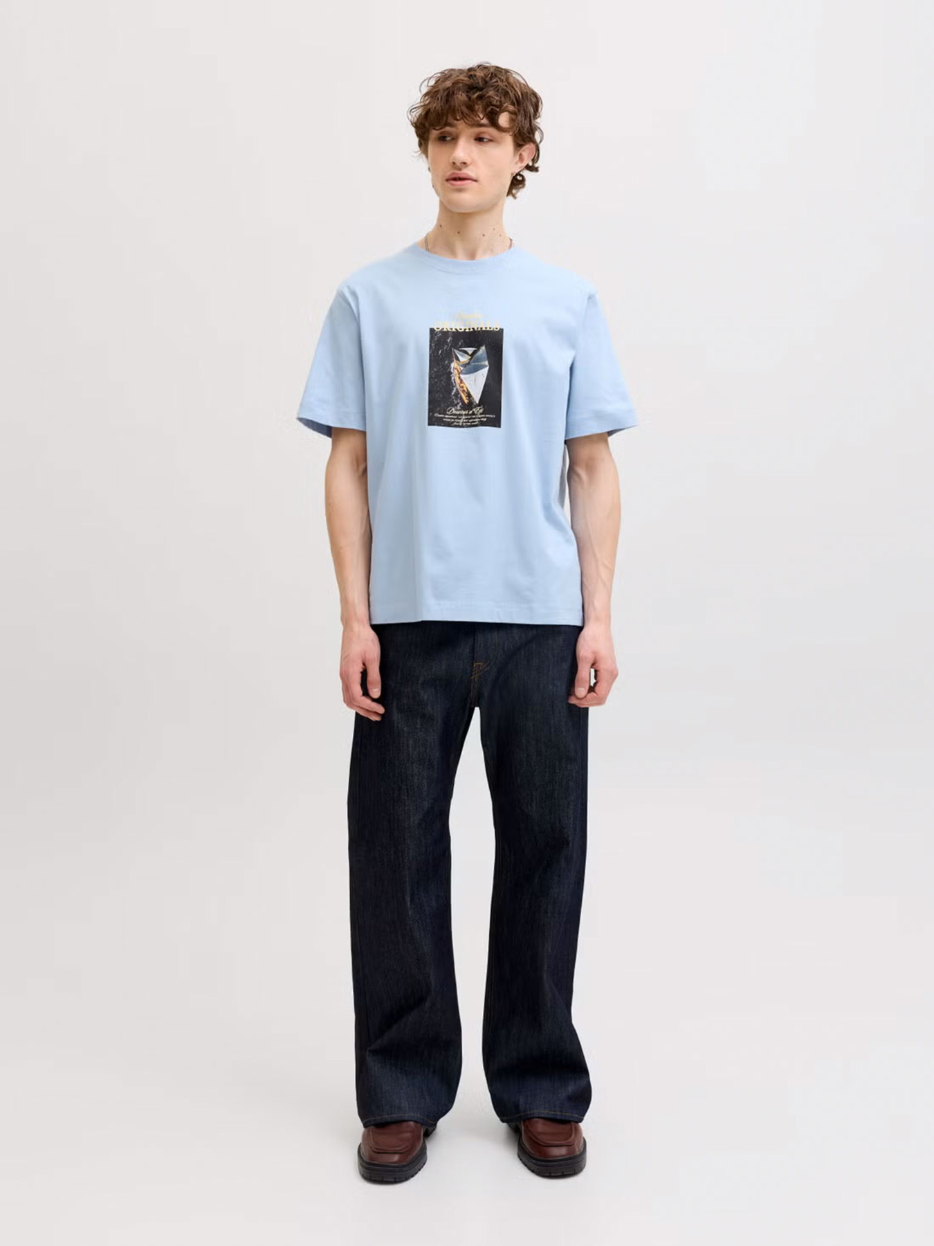 Футболки и поло JACK & JONES NORREBRO PHOTO TEE модель 12291022_Cashmere Blue Main2 26 Фото