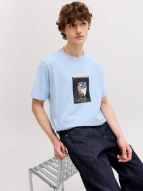 Футболки и поло JACK & JONES NORREBRO PHOTO TEE модель 12291022_Cashmere Blue Main2 26 Фото